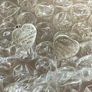 Silver Heart Return to Tiffany and Co Earrings